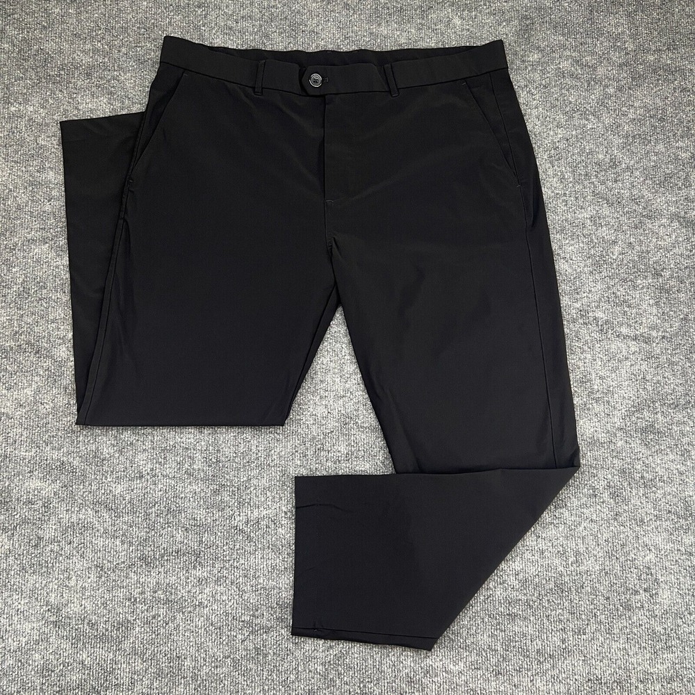 Greyson Pants Mens 38x32 Black Montauk Performance Golf Stretch Trousers Chino